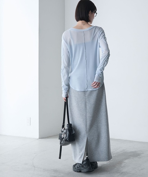 トップス ノースリーブ フレンチスリーブ シアー コード刺繍 華やか レディース  【lstpss25-1413】【即納：1-5営業日】【送料無料】メ込2 トップス ノースリーブ フレンチスリーブ シアー コード刺繍