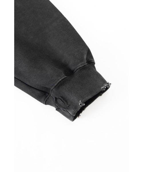 セール】フーディー｜Fire Bones Layered Sleeve Zip Hoodie｜SUPPLIER