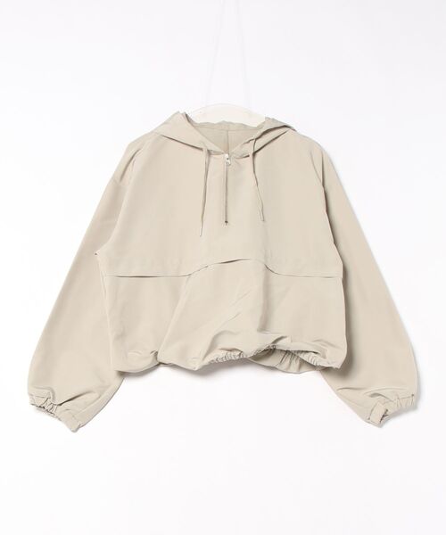 STYLEBLOCK（スタイルブロック）の「ソフトグログランフード付きプルオーバー（シャツ/ブラウス・レディース・ブラック/アイボリー/グレー・M）」の2枚目の写真