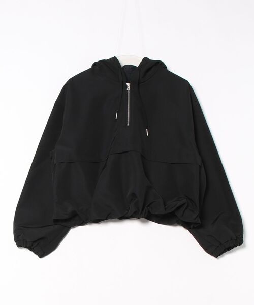 STYLEBLOCK（スタイルブロック）の「ソフトグログランフード付きプルオーバー（シャツ/ブラウス・レディース・ブラック/アイボリー/グレー・M）」の3枚目の写真