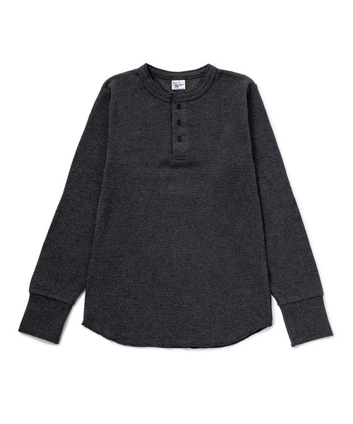 MILLER（ミラー）の「R.P.miller/ミラー Waffle Henley Long Sleeve Tee ワッフル ヘンリーネック 長袖Tシャツ サーマル ロンT（Tシャツ/カットソー・メンズ・ホワイト/グレー・M/L/LL）」の6枚目の写真