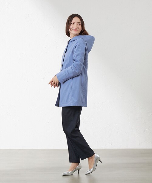 amaca(アマカ)の「【花粉防止・撥水】【Anniversary Piece】ポランガード3WAYステンカラーコート(ステンカラーコート・レディース・ブルー系その他4/ダークネイビー/ベージュ・38/40)」の19枚目の写真