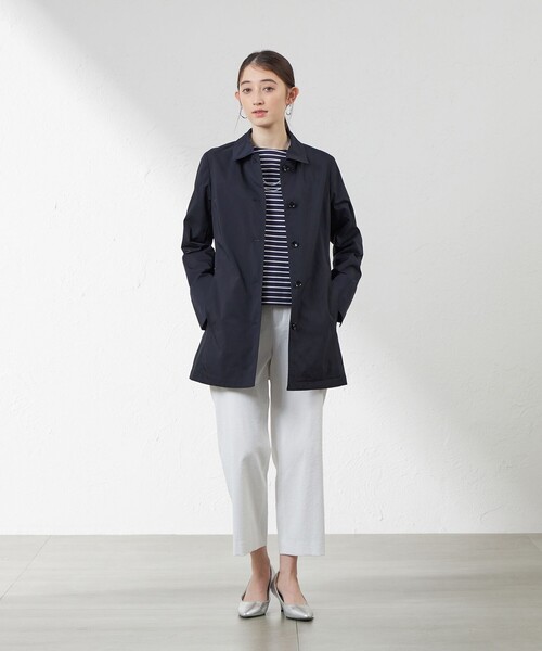 amaca(アマカ)の「【花粉防止・撥水】【Anniversary Piece】ポランガード3WAYステンカラーコート(ステンカラーコート・レディース・ブルー系その他4/ダークネイビー/ベージュ・38/40)」の17枚目の写真