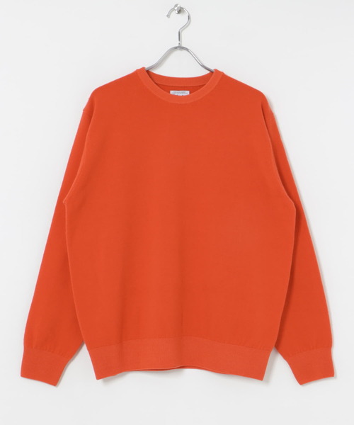 Yonetomi(ヨネトミ)の「Yonetomi Spiber NEW BASIC KNIT PULLOVER(ニット/セーター・メンズ・オレンジ/ブラック/ネイビー・3/4)」の5枚目の写真