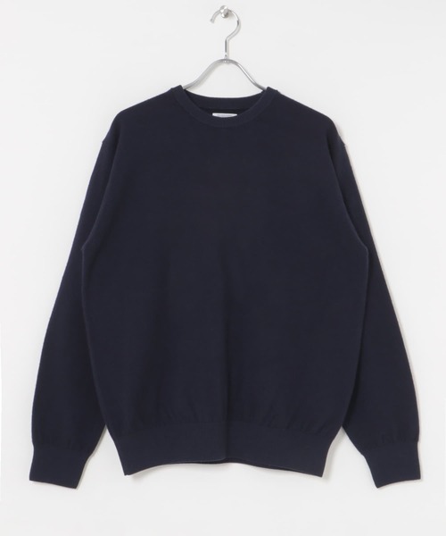 Yonetomi(ヨネトミ)の「Yonetomi Spiber NEW BASIC KNIT PULLOVER(ニット/セーター・メンズ・オレンジ/ブラック/ネイビー・3/4)」の7枚目の写真