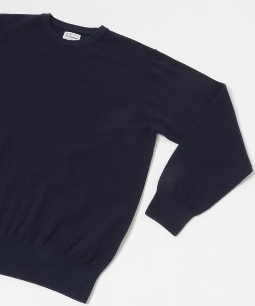 Yonetomi(ヨネトミ)の「Yonetomi Spiber NEW BASIC KNIT PULLOVER(ニット/セーター・メンズ・オレンジ/ブラック/ネイビー・3/4)」の8枚目の写真