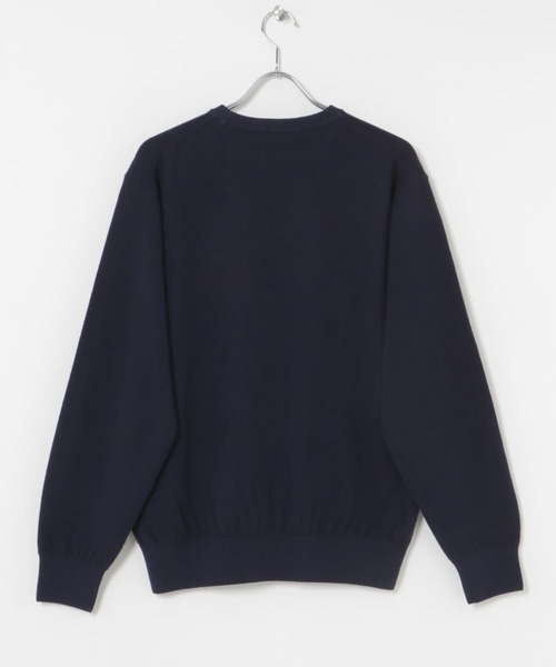 Yonetomi(ヨネトミ)の「Yonetomi Spiber NEW BASIC KNIT PULLOVER(ニット/セーター・メンズ・オレンジ/ブラック/ネイビー・3/4)」の9枚目の写真