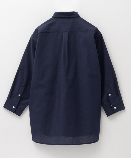 NAVY（ネイビー）の「NAVY COOLMAX リネン七分袖シャツ（シャツ/ブラウス・メンズ・オフホワイト/ブラック/ブルー系その他/ネイビー・S/M/L/XL）」の7枚目の写真