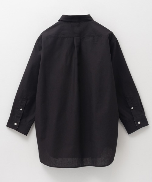 NAVY（ネイビー）の「NAVY COOLMAX リネン七分袖シャツ（シャツ/ブラウス・メンズ・オフホワイト/ブラック/ブルー系その他/ネイビー・S/M/L/XL）」の6枚目の写真