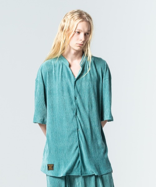 glamb(グラム)の「Glamour Crepe Shirt / グラマークレープシャツ(シャツ/ブラウス・メンズ・ブラック/ホワイト/ブルー・S/M/L)」の3枚目の写真