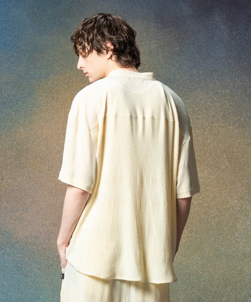 glamb(グラム)の「Glamour Crepe Shirt / グラマークレープシャツ(シャツ/ブラウス・メンズ・ブラック/ホワイト/ブルー・S/M/L)」の14枚目の写真