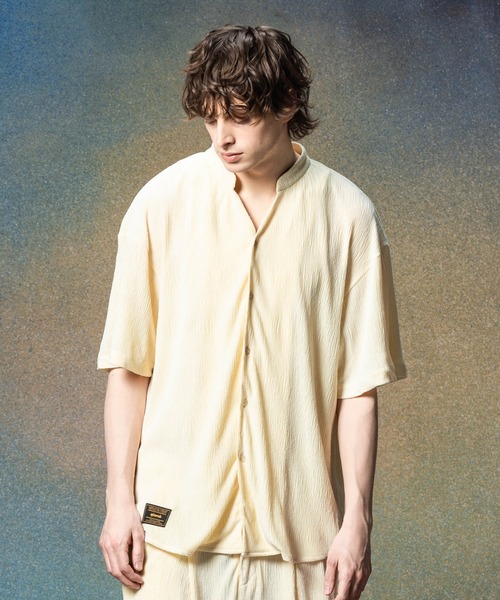 glamb(グラム)の「Glamour Crepe Shirt / グラマークレープシャツ(シャツ/ブラウス・メンズ・ブラック/ホワイト/ブルー・S/M/L)」の13枚目の写真