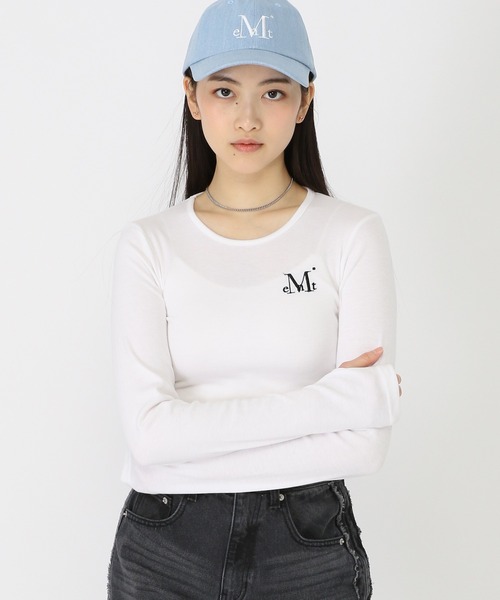 MUCENT(ムセント)の「MUCENT/CROPシャーリングロングスリーブ(Tシャツ/カットソー・レディース・ホワイト・FREE)」の7枚目の写真
