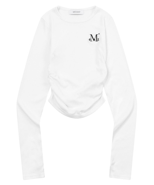 MUCENT(ムセント)の「MUCENT/CROPシャーリングロングスリーブ(Tシャツ/カットソー・レディース・ホワイト・FREE)」の11枚目の写真