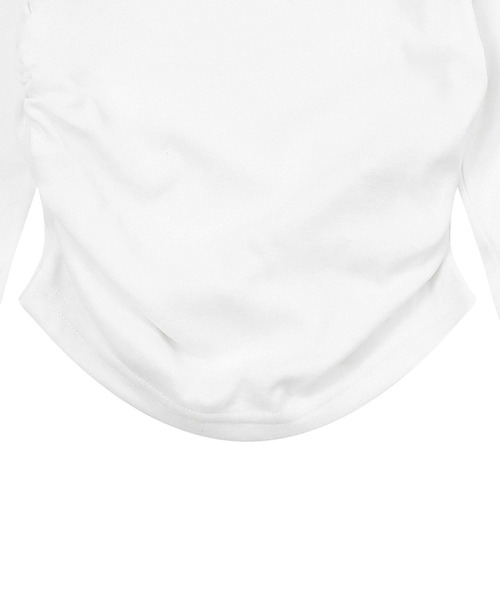 MUCENT(ムセント)の「MUCENT/CROPシャーリングロングスリーブ(Tシャツ/カットソー・レディース・ホワイト・FREE)」の12枚目の写真