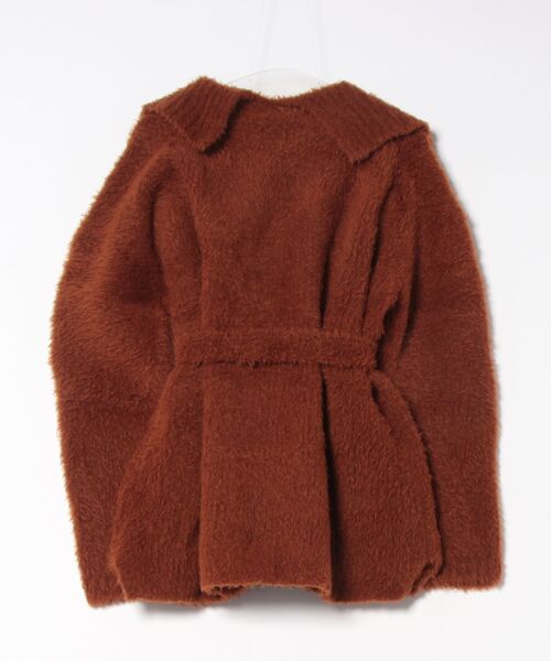 REAL CUBE（リアルキューブ）の「日本製ベルト付きウール混ニットガウン（その他アウター・レディース・ベージュ/キャメル・M）」の3枚目の写真