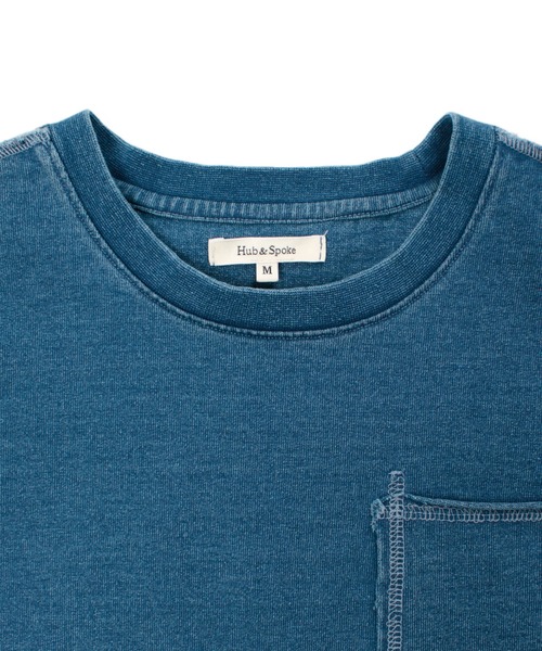 Hub&Spoke(ハブアンドスポーク)の「HUB&SPOKE ポケ Tee(Tシャツ/カットソー・メンズ・ダークインディゴブルー/ライトインディゴブルー/インディゴブルー・X-LARGE/LARGE/MEDIUM)」の13枚目の写真