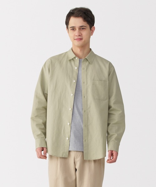 その他ブランド / berma/長袖シャツ/M/コットン/YLW 紳士 ヘンプコットン長袖シャツ（シャツ/ブラウス）｜無印良品（ムジル