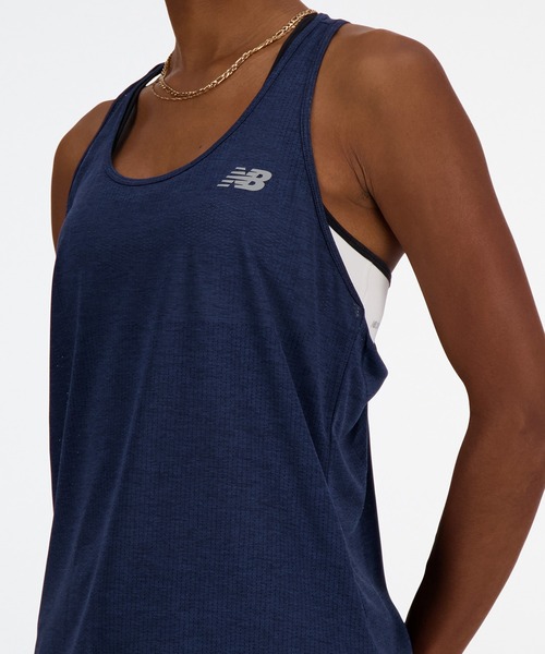 NEW BALANCE（ニューバランス）の「Athletics タンク（タンクトップ・レディース・ネイビー・LARGE/MEDIUM/SMALL）」の4枚目の写真
