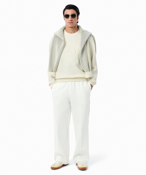 LACOSTE(ラコステ)の「トーン・オン・トーンローレルステッチダブルフェイスクルーネックスウェット(スウェット・メンズ・ダークグリーン/ホワイト・2/3/4/5)」の16枚目の写真