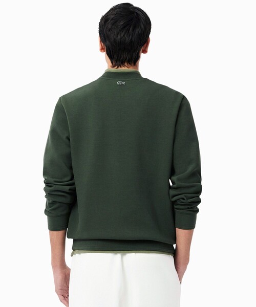 LACOSTE(ラコステ)の「トーン・オン・トーンローレルステッチダブルフェイスクルーネックスウェット(スウェット・メンズ・ダークグリーン/ホワイト・2/3/4/5)」の17枚目の写真