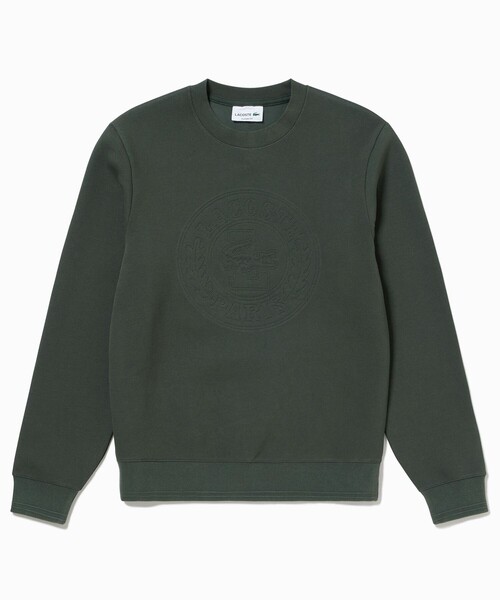 LACOSTE(ラコステ)の「トーン・オン・トーンローレルステッチダブルフェイスクルーネックスウェット(スウェット・メンズ・ダークグリーン/ホワイト・2/3/4/5)」の19枚目の写真