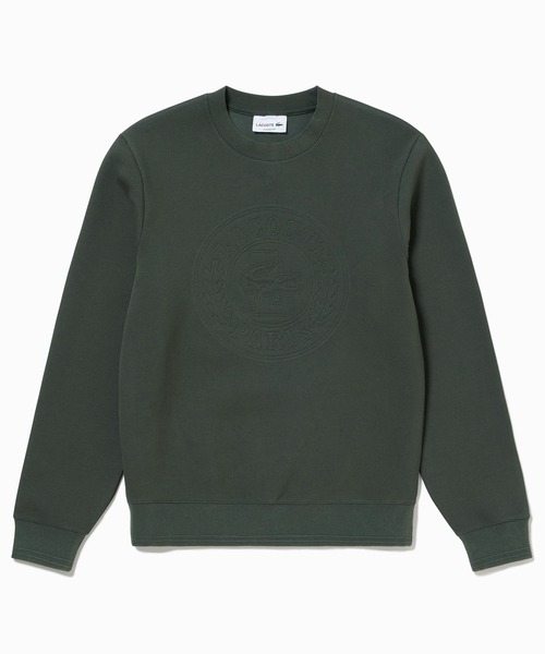 LACOSTE(ラコステ)の「トーン・オン・トーンローレルステッチダブルフェイスクルーネックスウェット(スウェット・メンズ・ダークグリーン/ホワイト・2/3/4/5)」の5枚目の写真