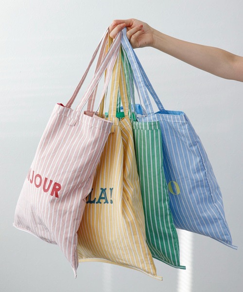 Cepica（セピカ）の「グッデイコレクターズサック（トートバッグ・レディース・ブルー/グリーン/ピンク/イエロー・フリー）」の5枚目の写真