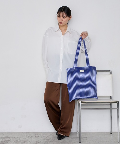 forksy.】カラーストライプ パイル地 トートバッグ forksy.│MONO-MART