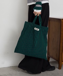 forksy.（フォルクシー）の「【forksy.】カラーストライプ パイル地 トートバッグ（トートバッグ）」