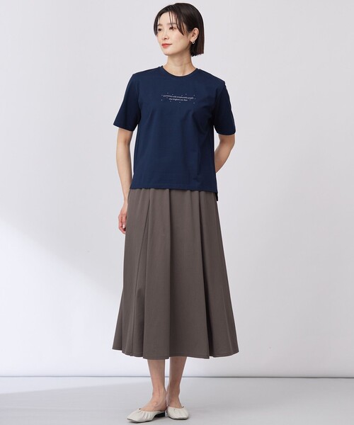 J.PRESS(ジェイプレス)の「【洗える】トリコットバイオ フレア スカート(スカート・レディース・ブラウン系/ベージュ系/ダルブルー系/ブラック系・7/9/11)」の13枚目の写真