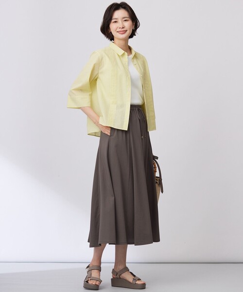 J.PRESS(ジェイプレス)の「【洗える】トリコットバイオ フレア スカート(スカート・レディース・ブラウン系/ベージュ系/ダルブルー系/ブラック系・7/9/11)」の15枚目の写真