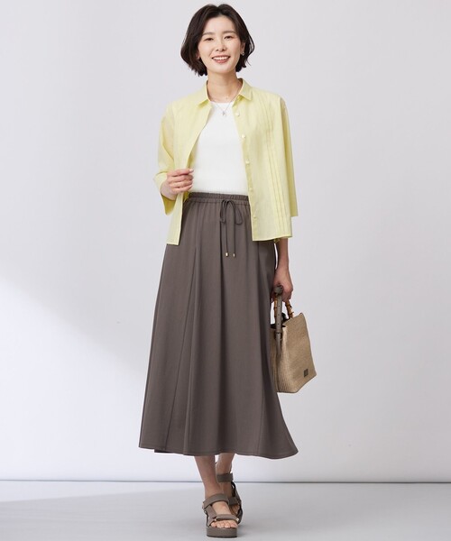 J.PRESS(ジェイプレス)の「【洗える】トリコットバイオ フレア スカート(スカート・レディース・ブラウン系/ベージュ系/ダルブルー系/ブラック系・7/9/11)」の16枚目の写真