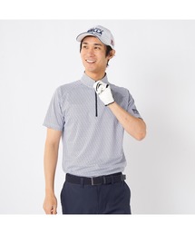 FILA GOLF/フィラ ゴルフ ゴルフウェア 遮熱 接触冷感 変形ラグランスリーブ ハーフジップ 半袖 シャツ Tシャツ