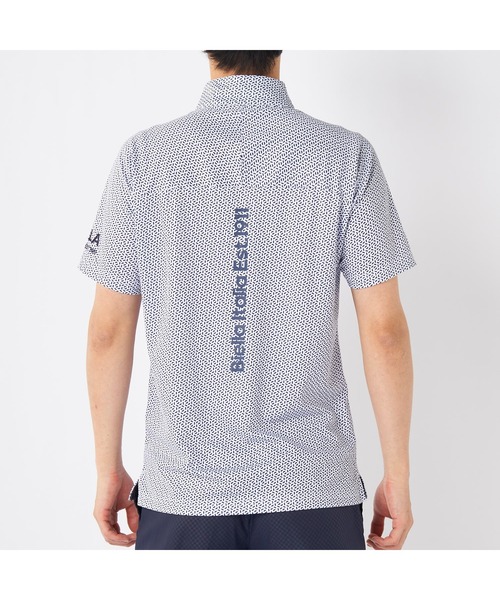 FILA GOLF（フィラゴルフ ）の「FILA GOLF/フィラ ゴルフ ゴルフウェア 遮熱 接触冷感 変形ラグランスリーブ ハーフジップ 半袖 シャツ Tシャツ（Tシャツ/カットソー・メンズ・ホワイト/ダークグリーン/ブラック・LL/M/L）」の4枚目の写真