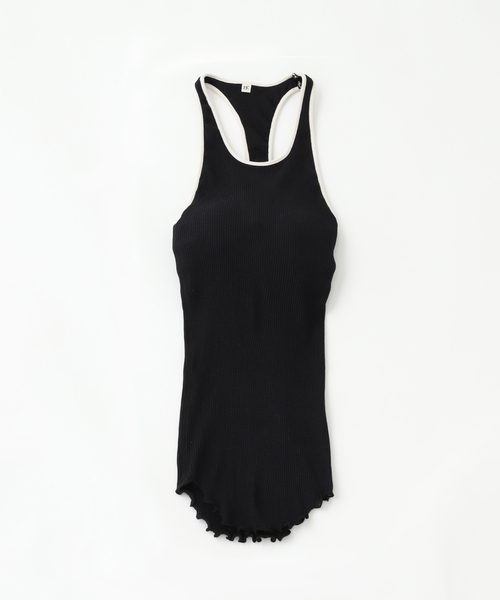 HAKUJI ボーダータンクトップ セール】【HAKUJI/ハクジ】Twist cotton asym bra タンクトップ