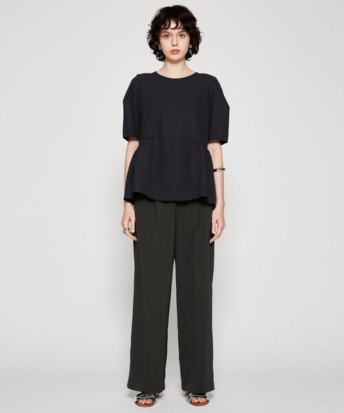 cloenc(クロエンス)の「【手洗い可】フレアチュニックブラウス(シャツ/ブラウス・レディース・オフホワイト/チャコールグレー・02)」の13枚目の写真