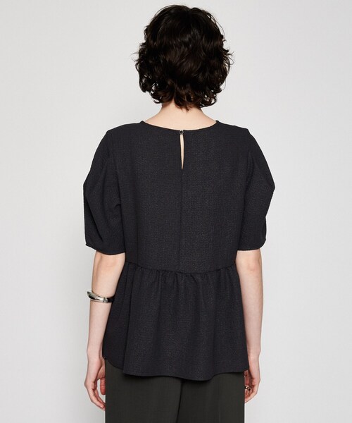 cloenc(クロエンス)の「【手洗い可】フレアチュニックブラウス(シャツ/ブラウス・レディース・オフホワイト/チャコールグレー・02)」の11枚目の写真