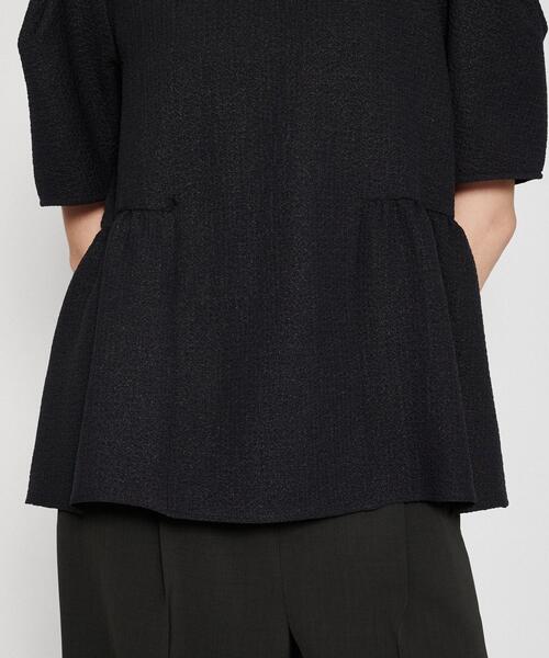 cloenc(クロエンス)の「【手洗い可】フレアチュニックブラウス(シャツ/ブラウス・レディース・オフホワイト/チャコールグレー・02)」の7枚目の写真