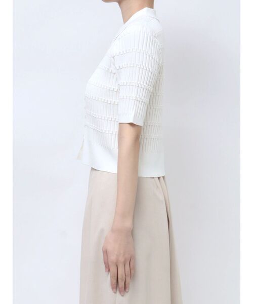 LOHEN / ローヘン | ジオメトリックジャガードニット | F | ホワイト | レディース ジオメトリックブロックフードT（S） – WEGO ONLINE STORE