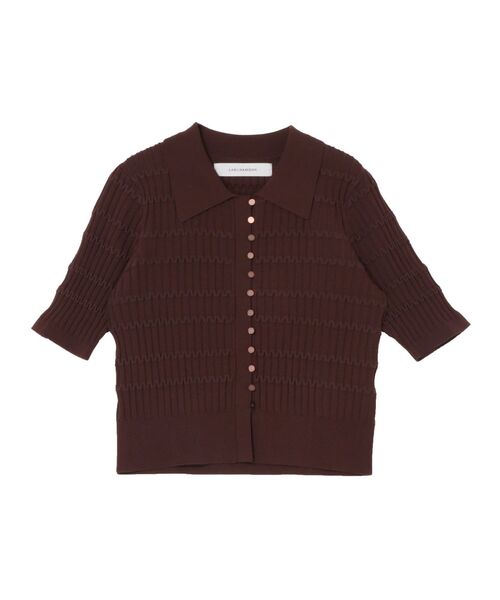 セール】ジオメトリックシャツカラーニットカーディガン（ニット