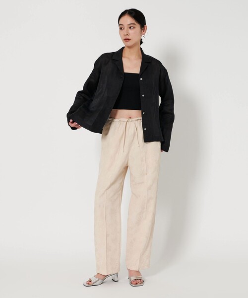 BEAUTY&YOUTH UNITED ARROWS(ビューティーアンドユースユナイテッドアローズ)の「麻 オープンカラー シャツ(シャツ/ブラウス・レディース・ピンク/ブラック/オフホワイト・FREE)」の10枚目の写真