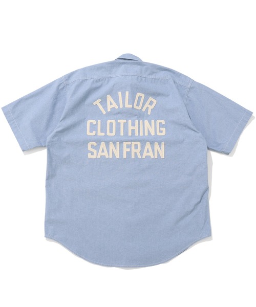KRIFF MAYER(クリフメイヤー)の「【綿100%】シャンブレー刺繍ワークシャツ(シャツ/ブラウス・メンズ・サックスブルー/オフホワイト/ネイビー/チャコール・MEDIUM/X-LARGE/LARGE)」の8枚目の写真