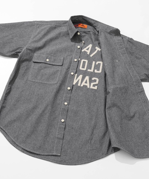 KRIFF MAYER(クリフメイヤー)の「【綿100%】シャンブレー刺繍ワークシャツ(シャツ/ブラウス・メンズ・サックスブルー/オフホワイト/ネイビー/チャコール・MEDIUM/X-LARGE/LARGE)」の11枚目の写真