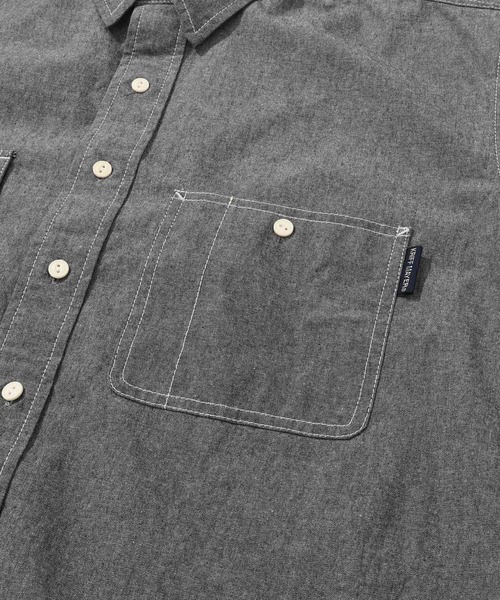KRIFF MAYER(クリフメイヤー)の「【綿100%】シャンブレー刺繍ワークシャツ(シャツ/ブラウス・メンズ・サックスブルー/オフホワイト/ネイビー/チャコール・MEDIUM/X-LARGE/LARGE)」の13枚目の写真