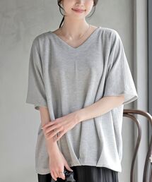 ラメサカリバ裾タックプルオーバー