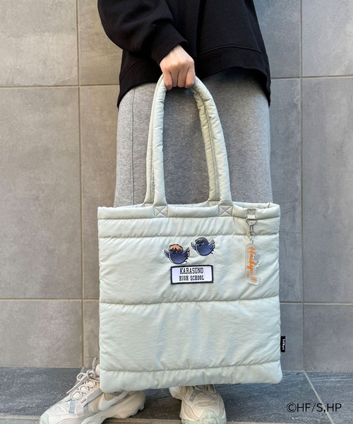 Misto Forza（ミストフォルツァ）の「ハイキュー!!　ボンディングトートバッグL（トートバッグ・レディース・ライトグレー/ライトグリーン/アイボリー/ブラック・ﾌﾘ-）」の4枚目の写真