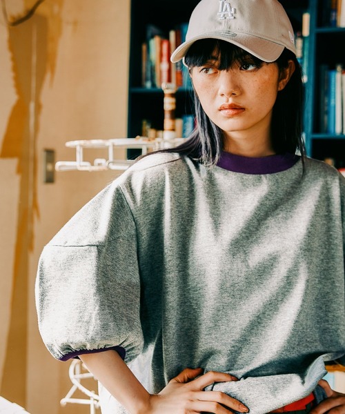 niko and...（ニコアンド）の「【MODE NORM CORE】 コットン天竺3Dスリーブプルオーバー（Tシャツ/カットソー・レディース・グレー/チャコール/ダークブルー/スモーク・MEDIUM/LARGE）」の2枚目の写真