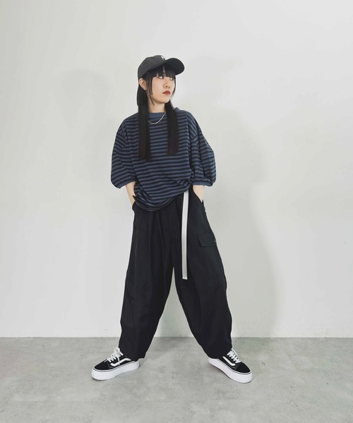 niko and...（ニコアンド）の「【MODE NORM CORE】 コットン天竺3Dスリーブプルオーバー（Tシャツ/カットソー・レディース・グレー/チャコール/ダークブルー/スモーク・MEDIUM/LARGE）」の17枚目の写真