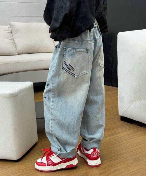 aimoha(アイモハ)の「【aimoha-KIDS-】ダメージデニムパンツ(デニムパンツ・キッズ・ブルー・90/100/110/120/130)」の10枚目の写真
